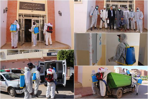 تواصل جماعة زايو تعبئتها وانخراطها في جهود الحد من تفشي وباء كورونا وذلك من خلال عمليات تعقيم وتنظيف الأماكن والفضاءات العمومية بمختلف أحياء وشوارع المدينة