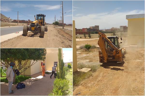 حملة نظافة واسعة بالثانوية التأهيلية الجديدة يوم الثلاثاء 16 يونيو 2020