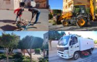 حملة تنظيف وتقليم الأشجار في شوارع مختلفة من حي الأمل